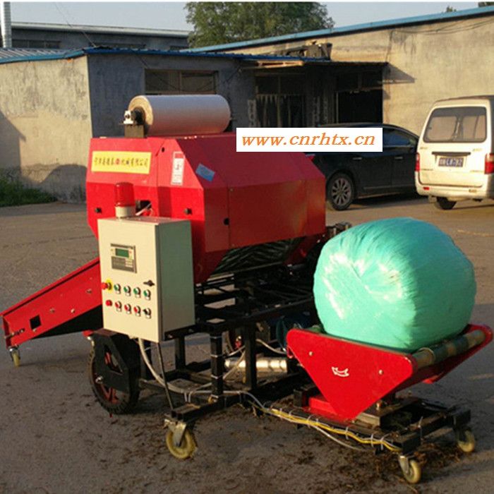 德泰 青储机可配柴油机油电两用的秸秆打包机牧草发酵专用青储打捆包膜一体机