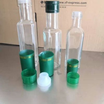 玻璃瓶罐厂家生产定制高白料玻璃橄榄油瓶配套塑料盖