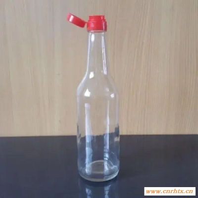 玻璃瓶罐厂家长期研发定制高白料玻璃酱油瓶配套瓶盖
